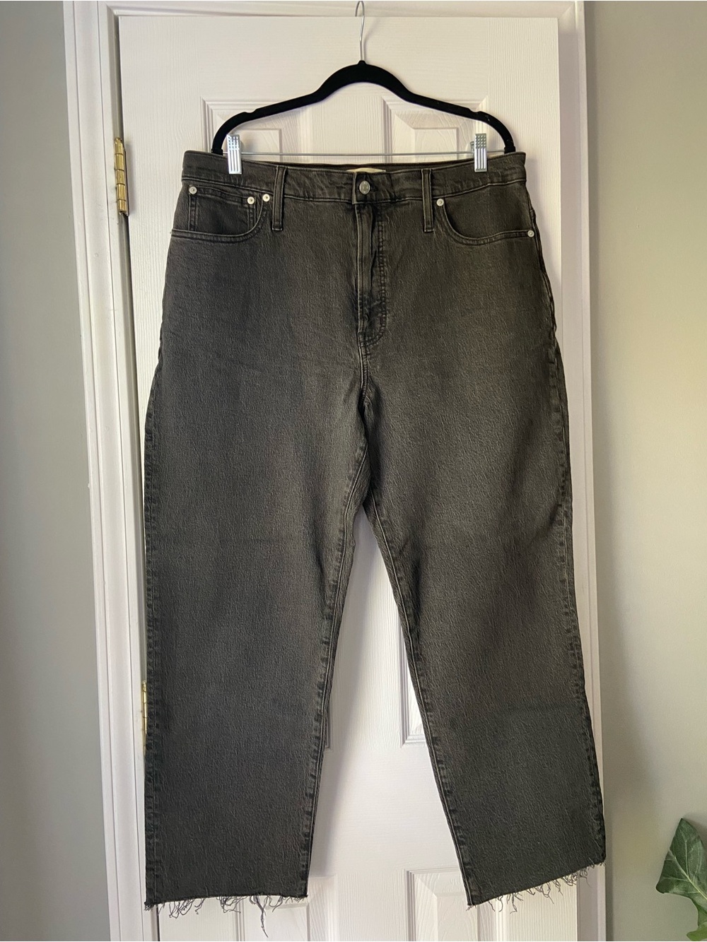 Madewell Perfect Vintage Straight Jean - Gray Size 33